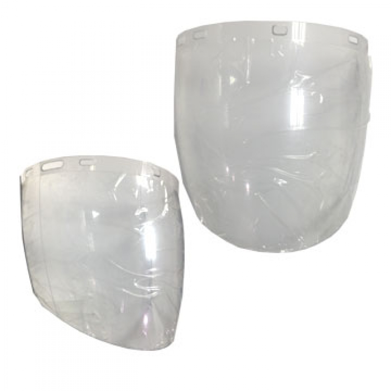 CLEAR FACE SHIELD PRE CURVED SHOCK AND FOGGING RESISTANCE