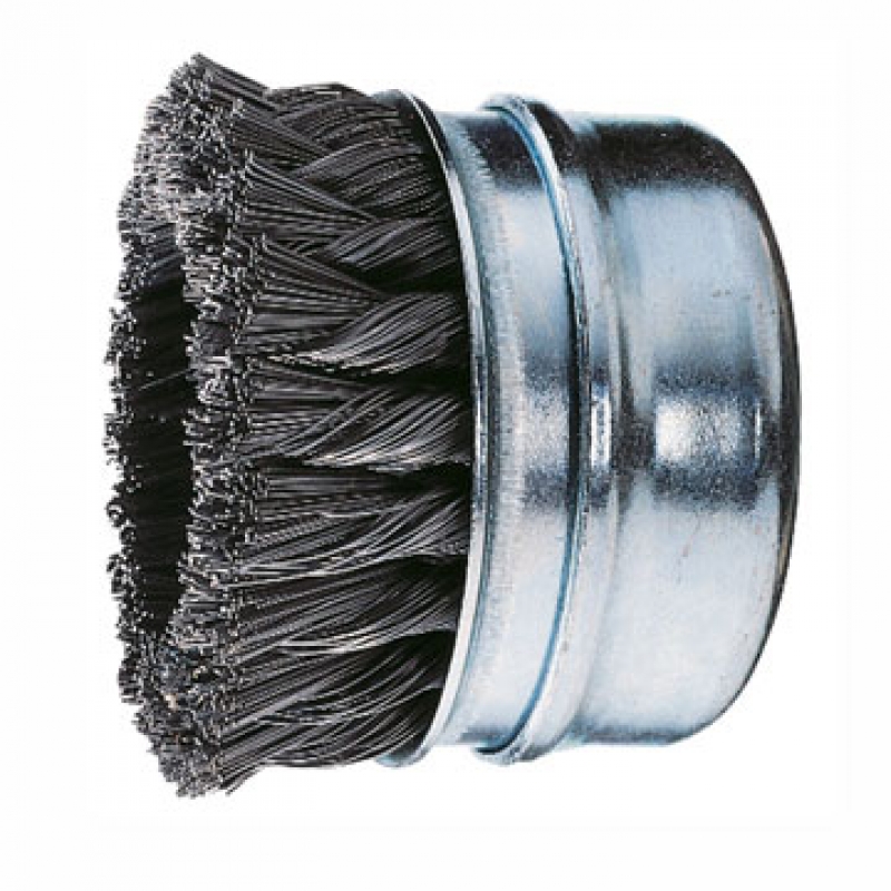 BRAIDED STAINLESS CUP BRUSH 65MM M14